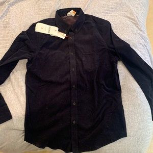Ben Sherman new with tags mens button down black corduroy shirt